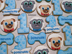 Puppy Dog Pals 24 Personalized Birthday Boy Decorated Cookies