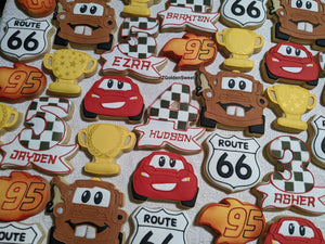 Cars Characters Theme Personalized Birthday 24 Decorated Cookies