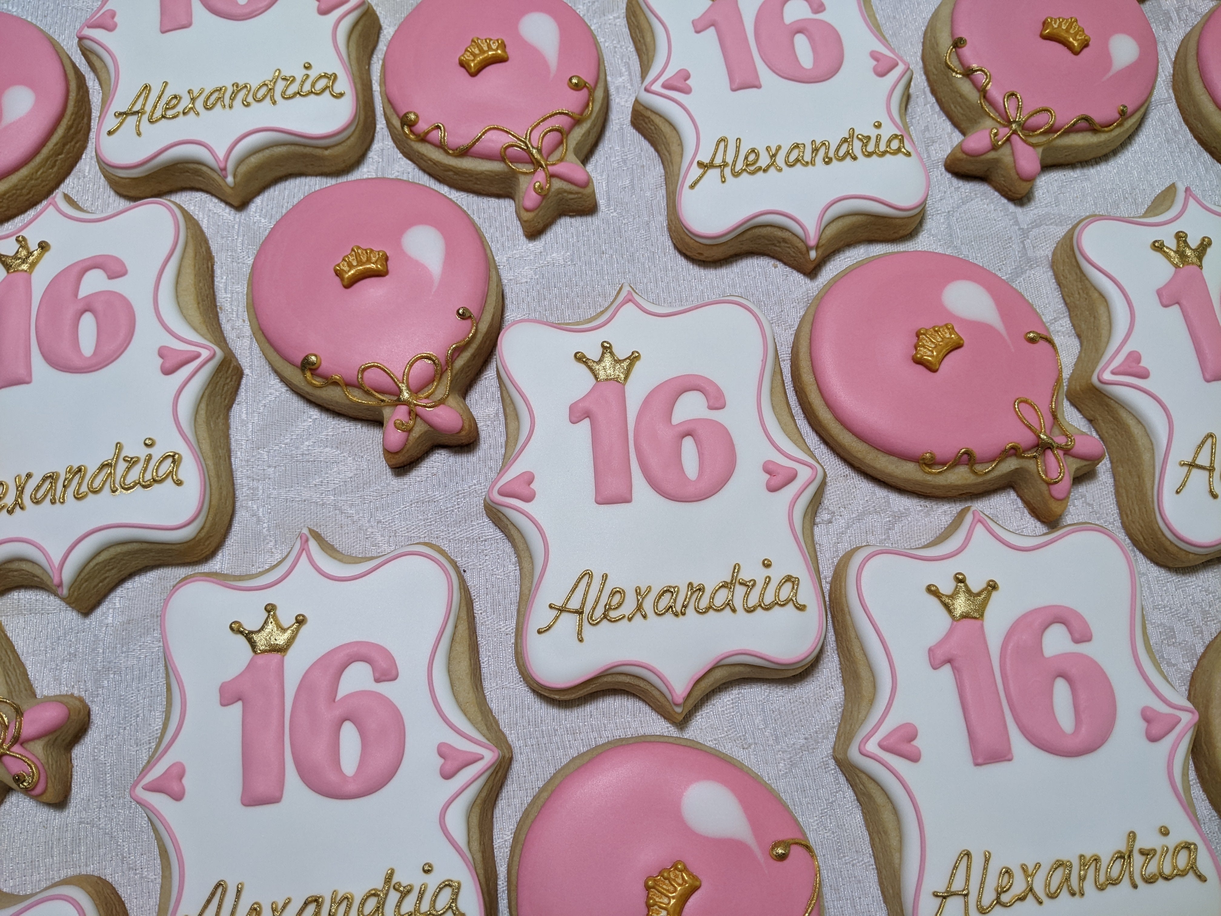 Sweet 16 Birthday Celebration 24 cookies