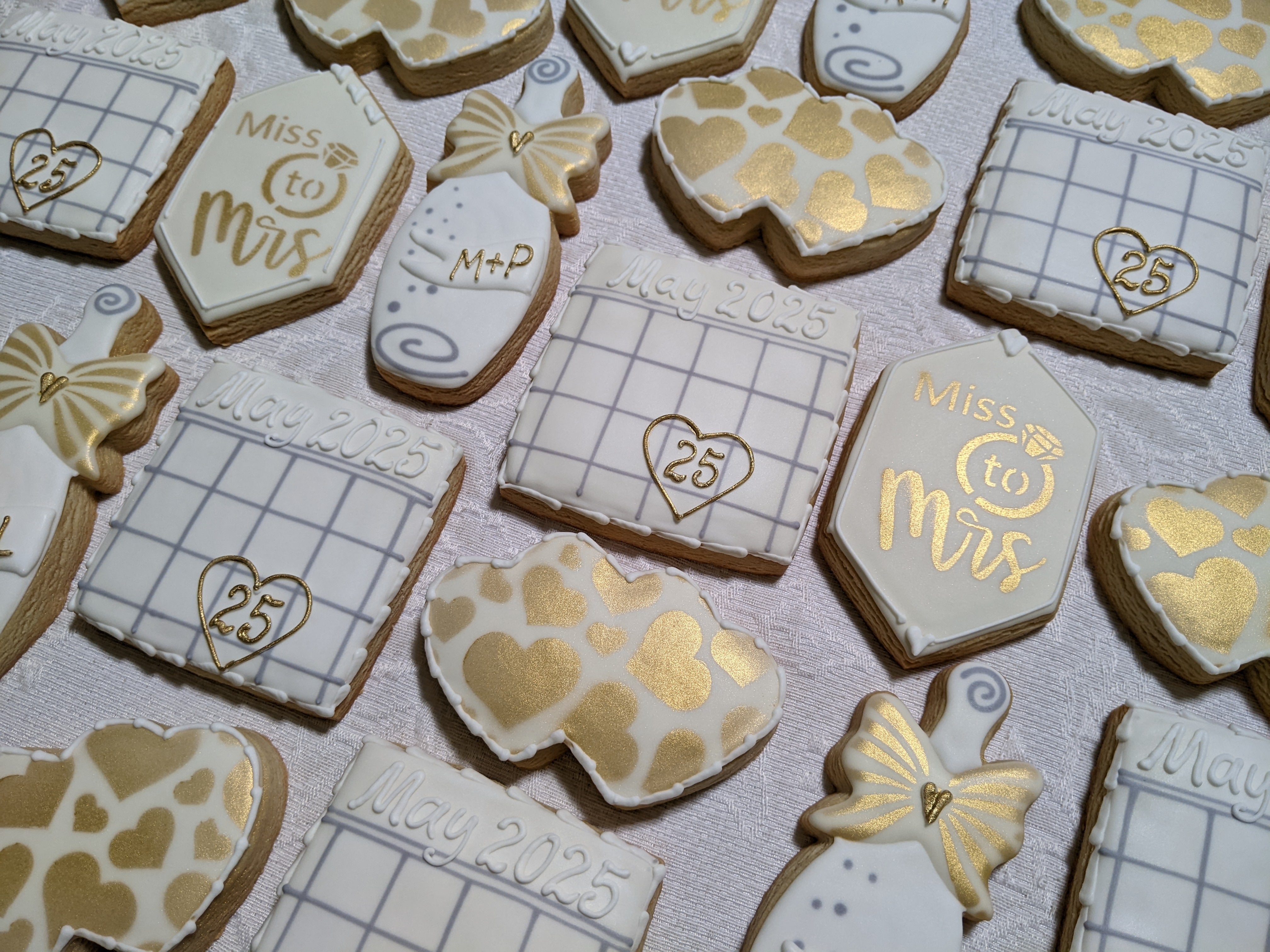 Bridal Shower Wedding Day Personalized Celebration 24 Decorated Cookies