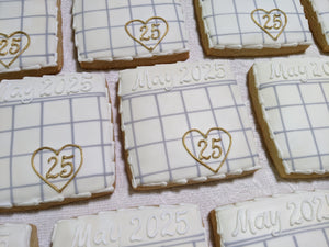 Save the Date Calendar 24 decorated cookies