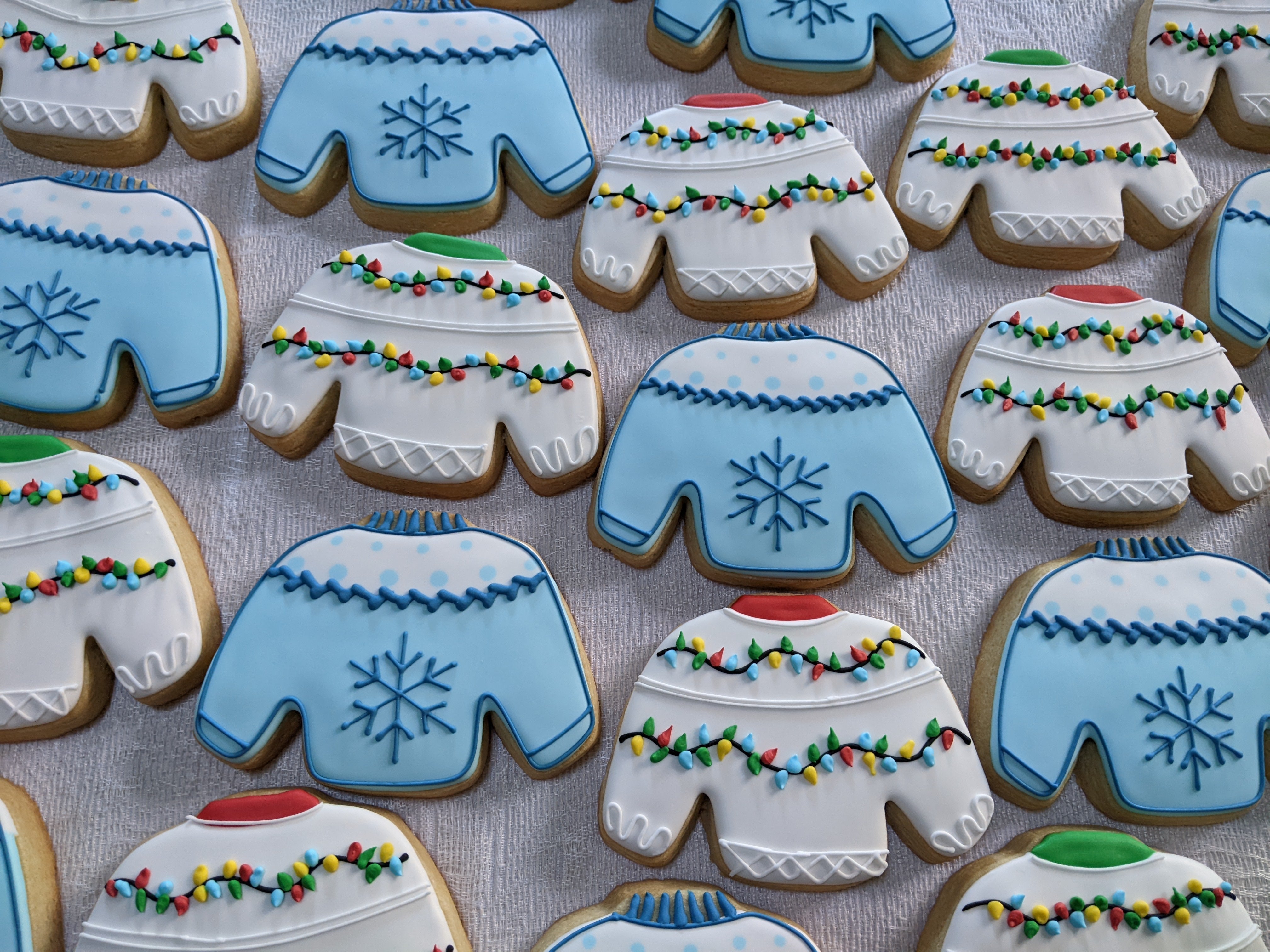 Ugly Christmas Sweaters 24 decorated cookies