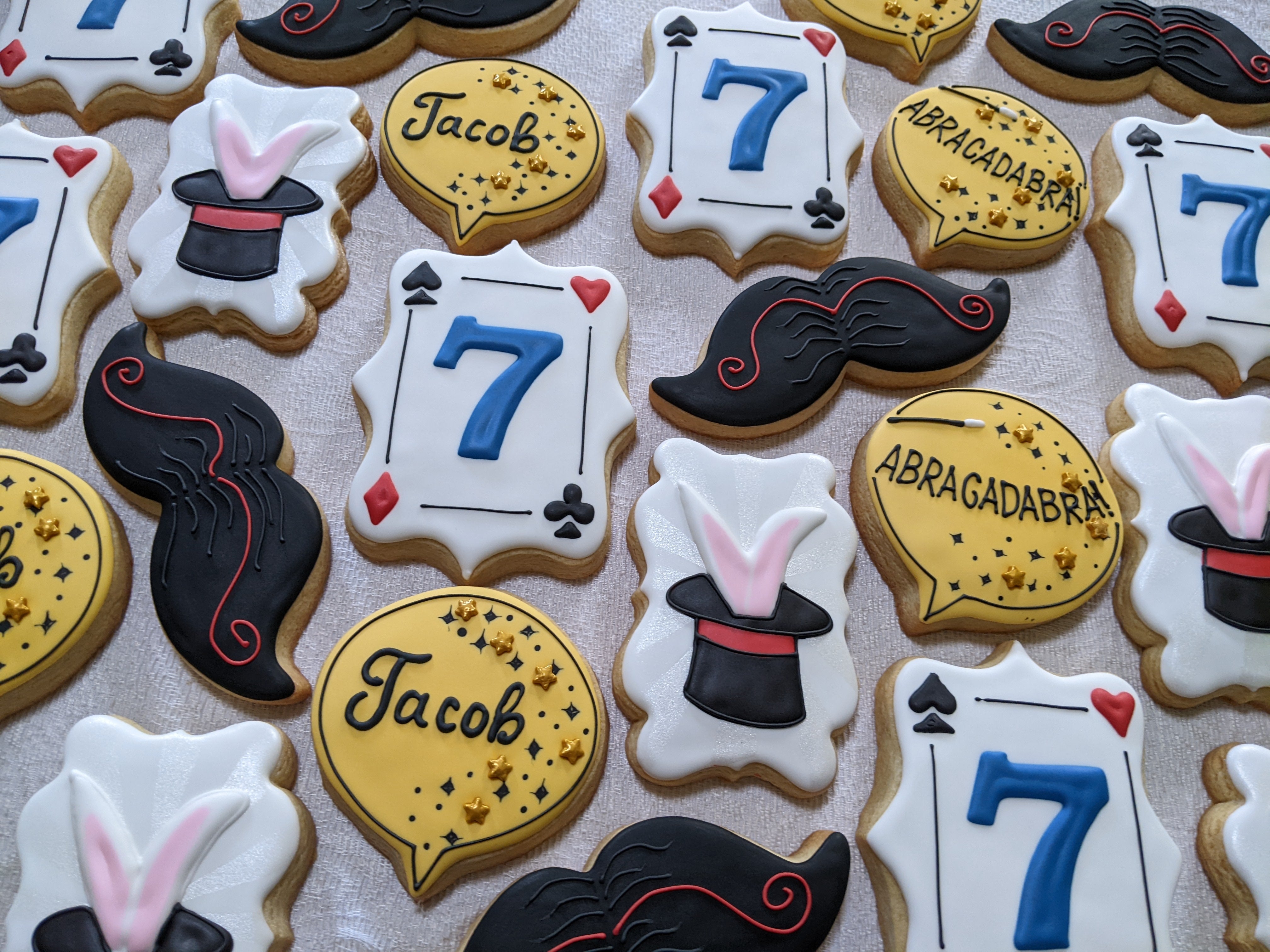 Abracadabra Magician Theme 24 Personalized Birthday Decorated Cookies