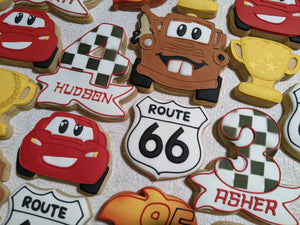 Cars Characters Theme Personalized Birthday 24 Decorated Cookies