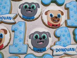 Puppy Dog Pals 24 Personalized Birthday Boy Decorated Cookies