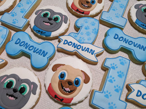 Puppy Dog Pals 24 Personalized Birthday Boy Decorated Cookies