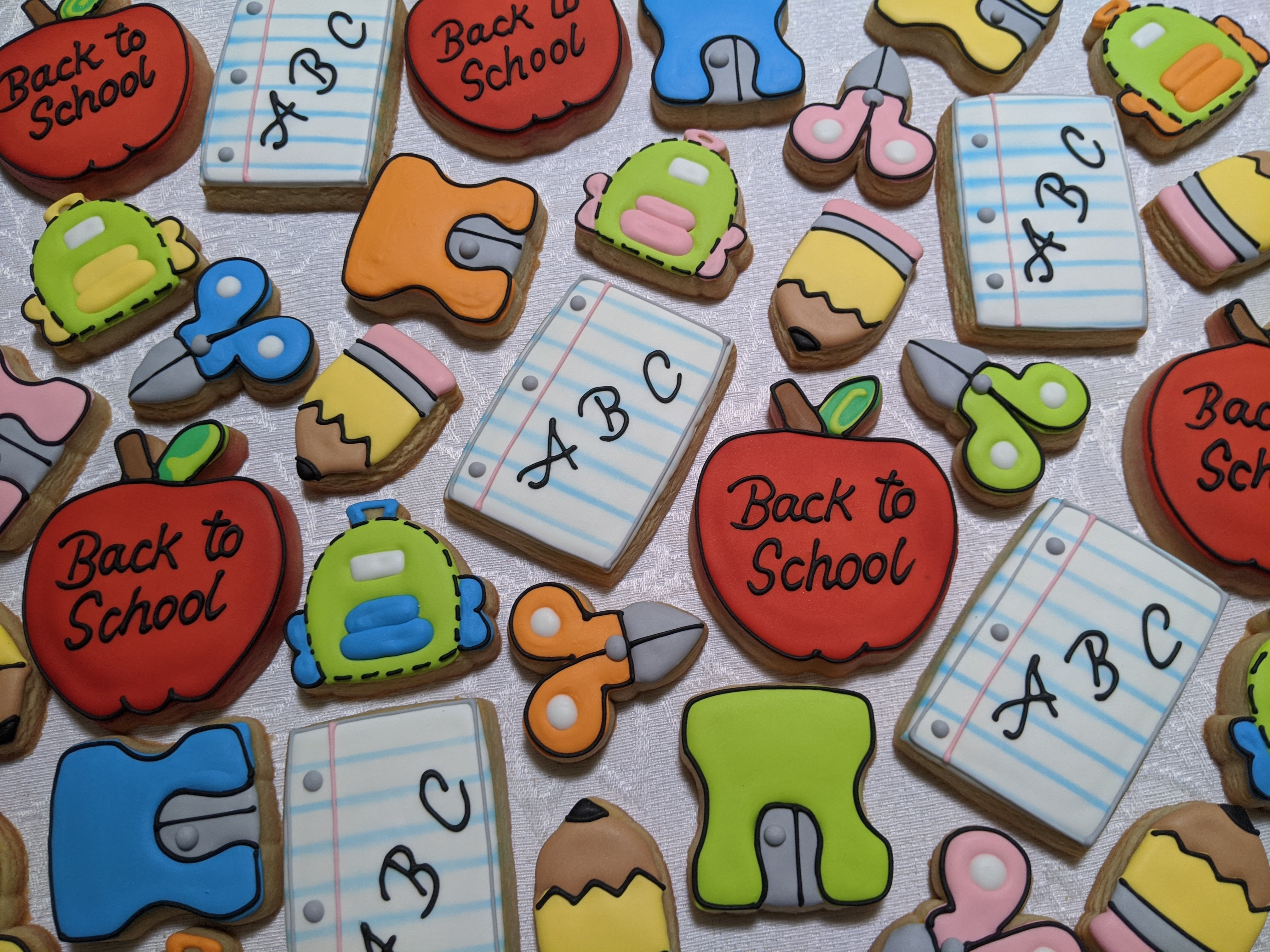 Back to school First Day of school 36 decorated cookies