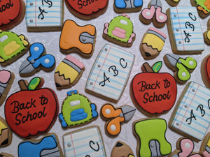 Back to school First Day of school 36 decorated cookies