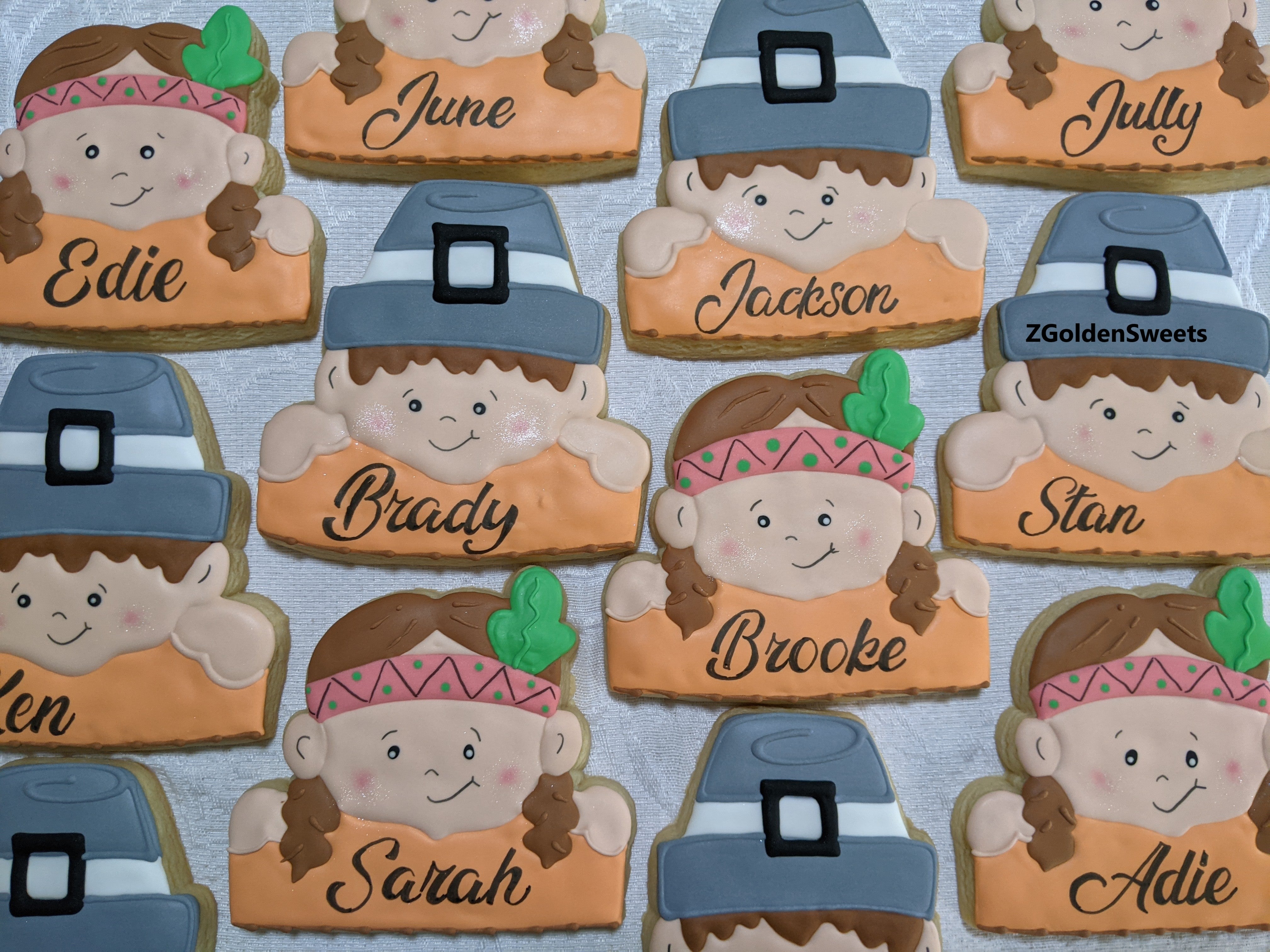 Thanksgiving Celebration Personalized 24 cookies