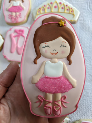 Cute Ballerina Birthday theme 24 cookies