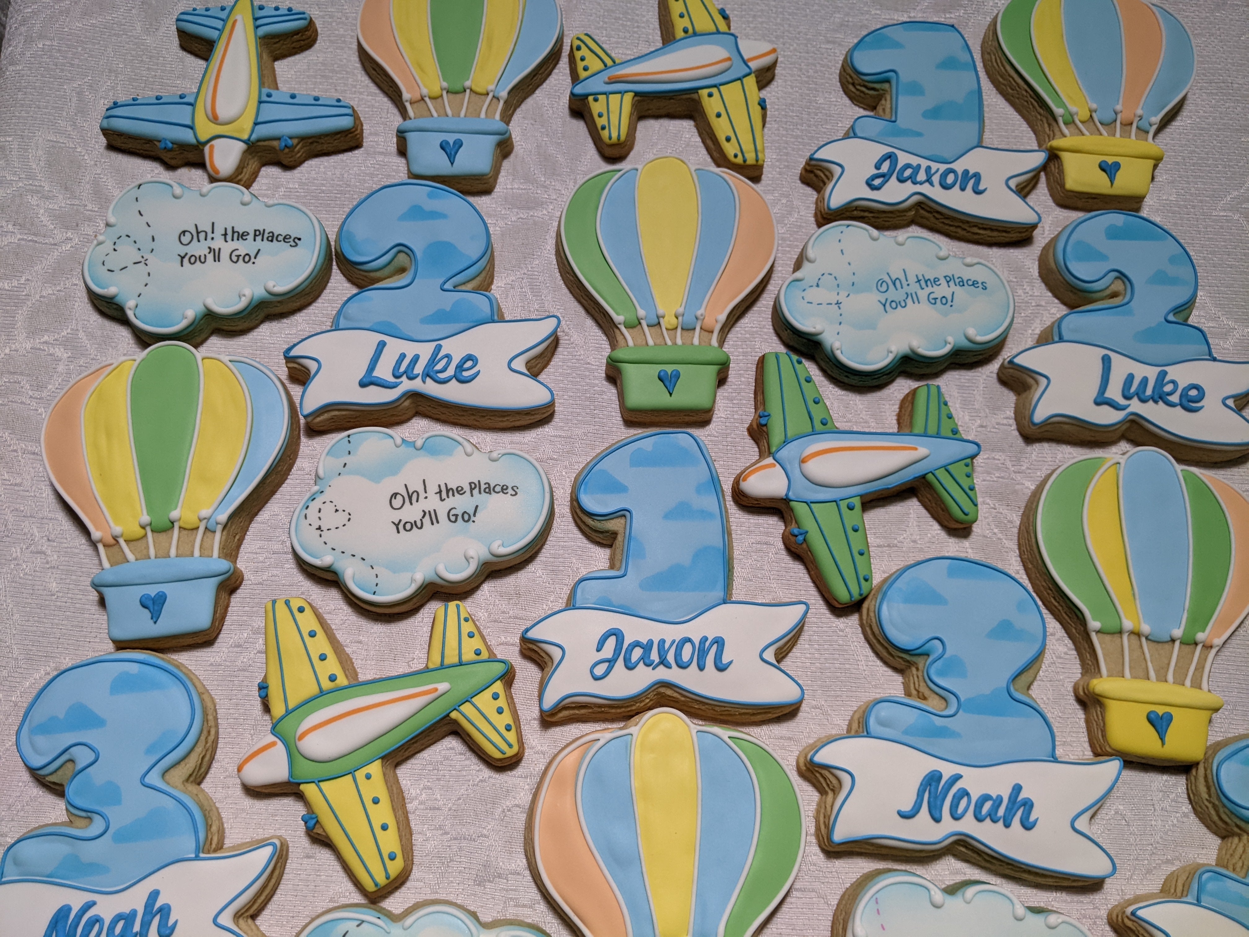 Oh, The Places You'll Go! Birthday Boy 24 Personalized Decorated Cookies