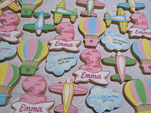 Oh, The Places You'll Go! Birthday Girl 24 Personalized Decorated Cookies