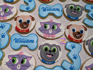 24 Puppy Dog Characters Birthday Boy cookies