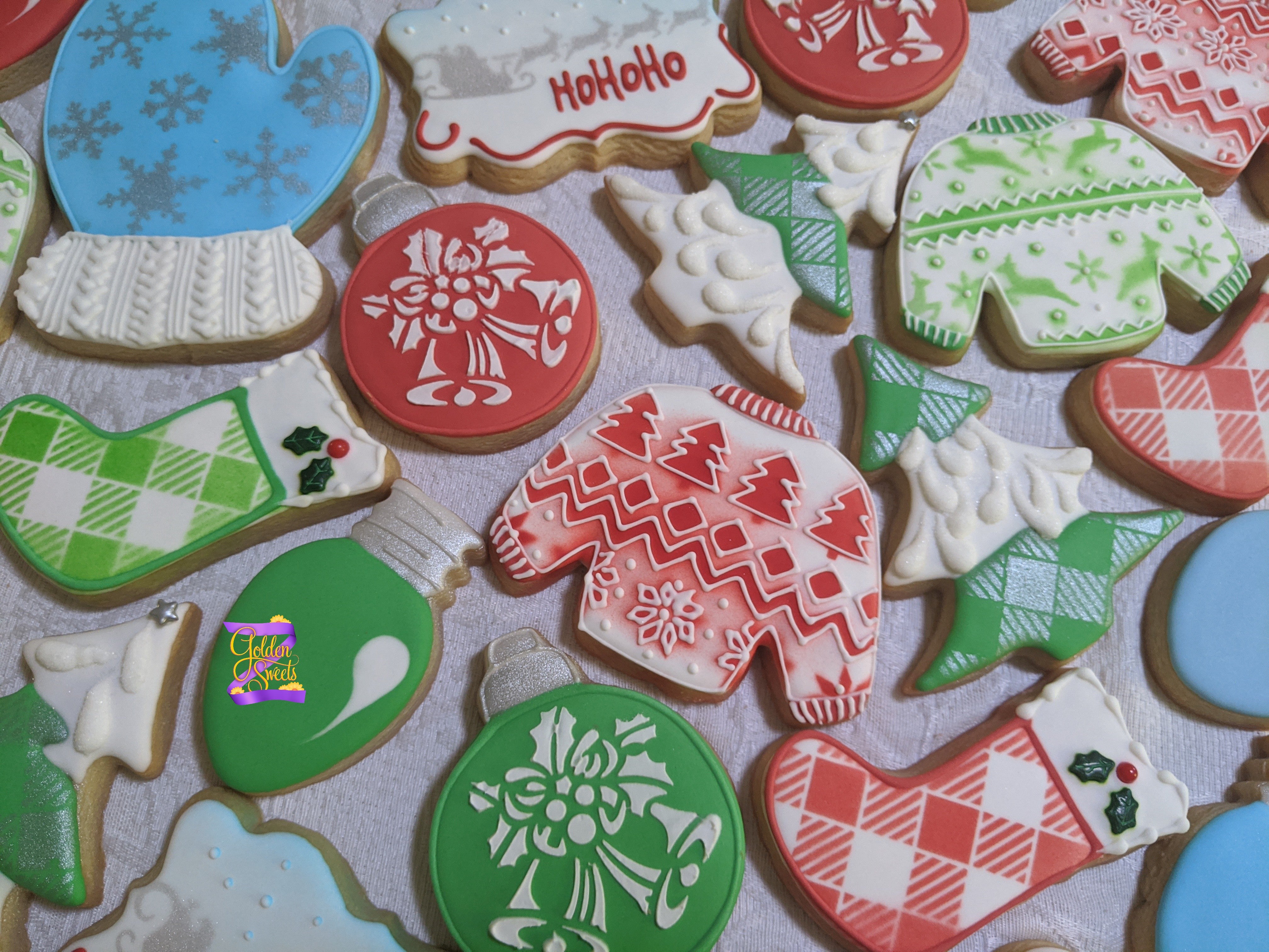 Christmas Holiday Assorted 24 Decorated Cookies