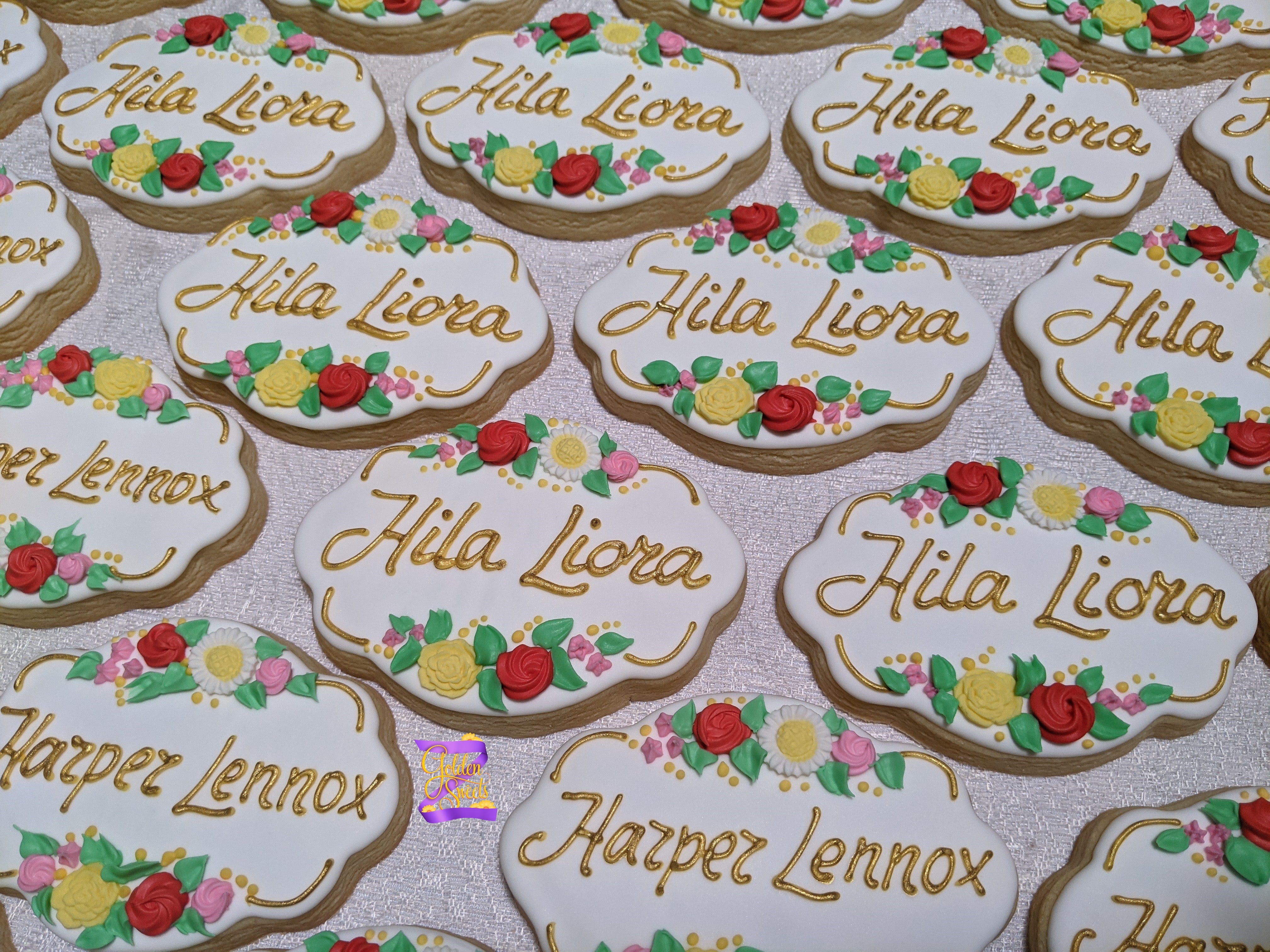Personalized Name Birthday Party 24 cookies