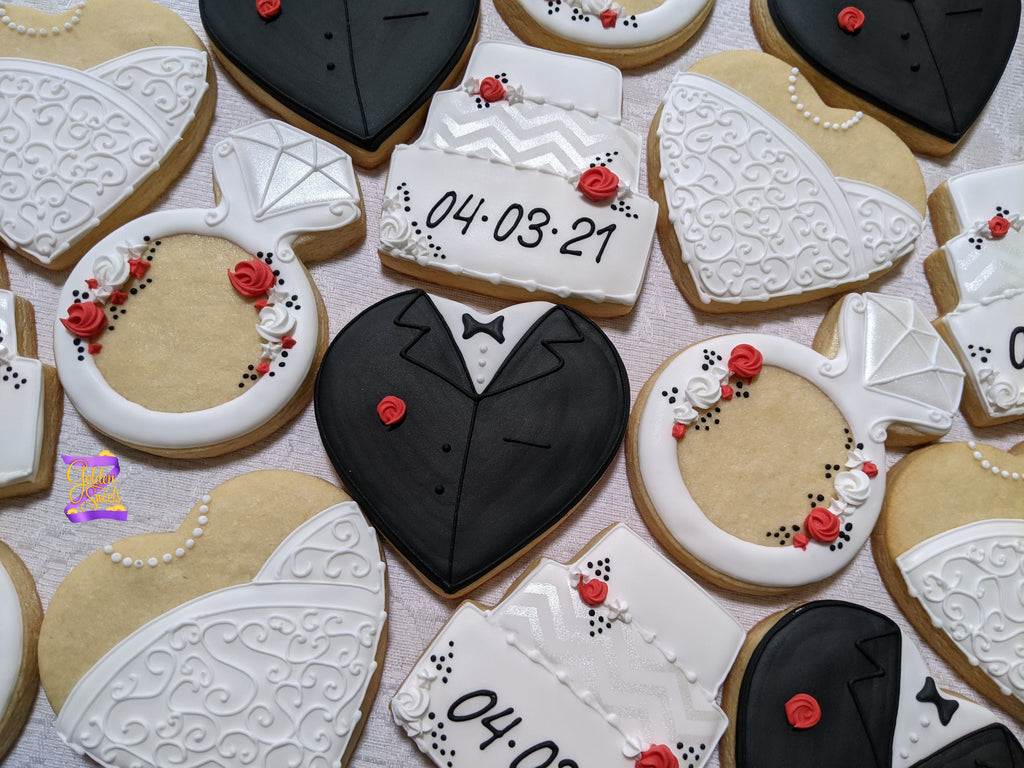 Elegant Wedding Celebration theme 24 cookies