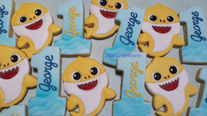 Baby Shark Kids First Birthday 24 cookies